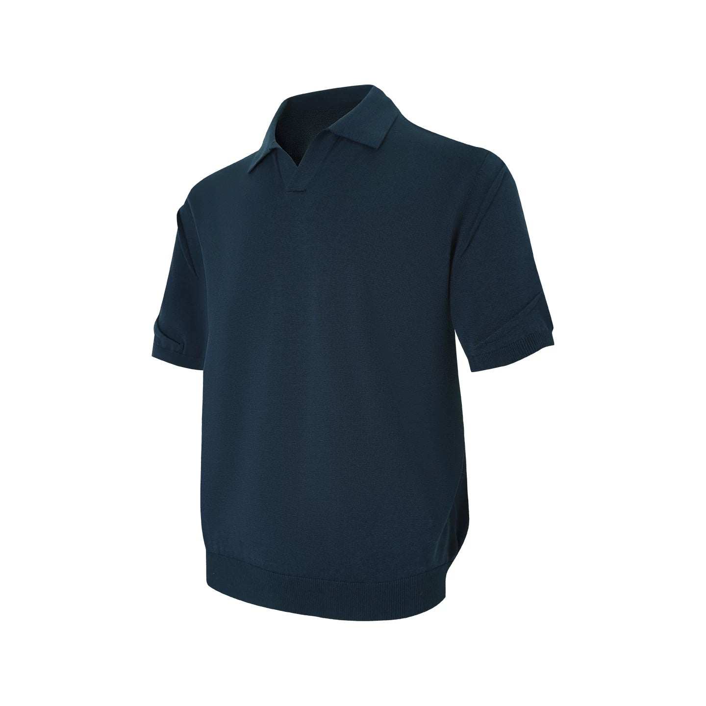 Borrowed Project V-neck Knit Polo Tee