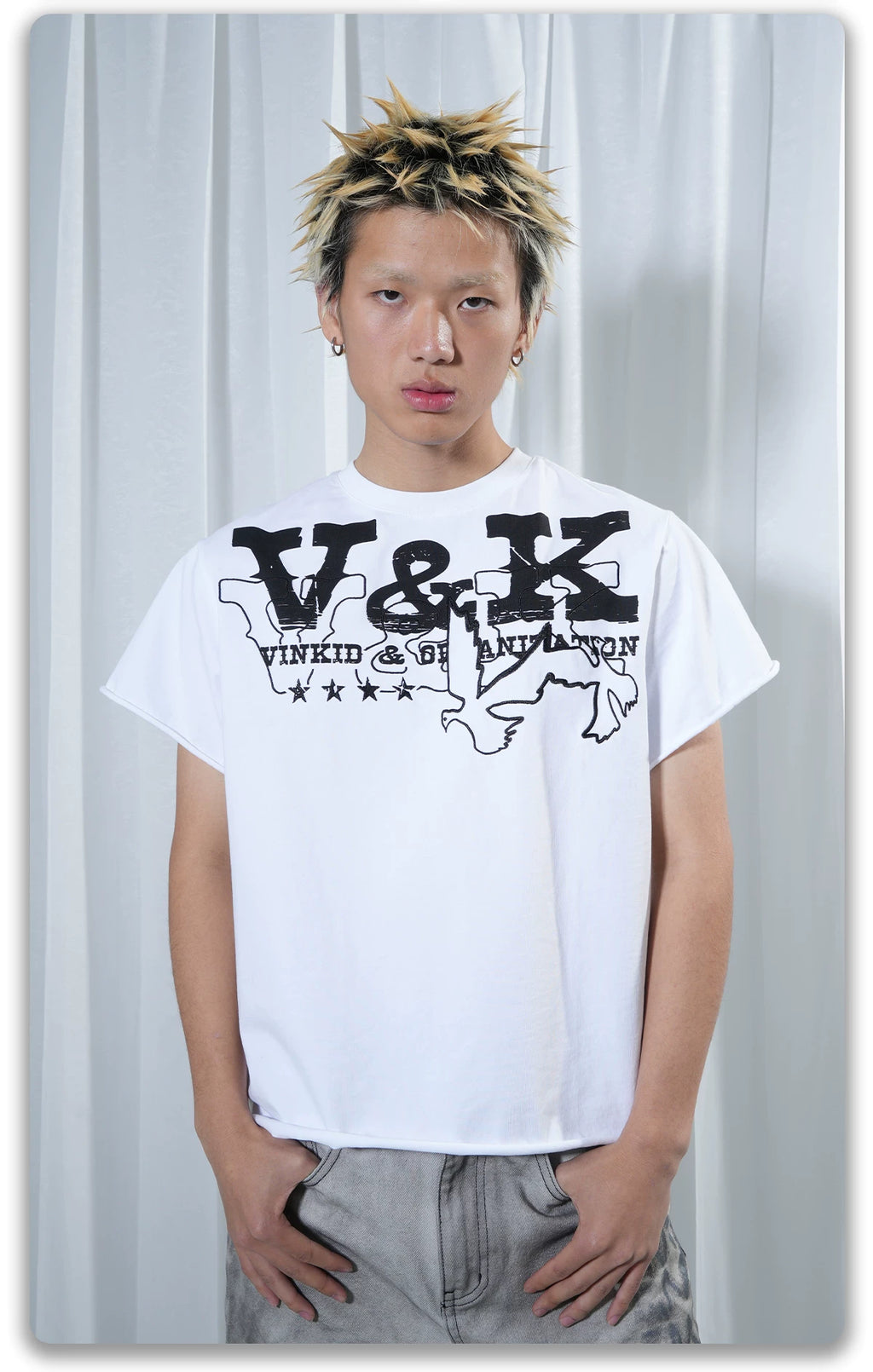 Vinkid Niche Hip Hop Personality Versatile Tee
