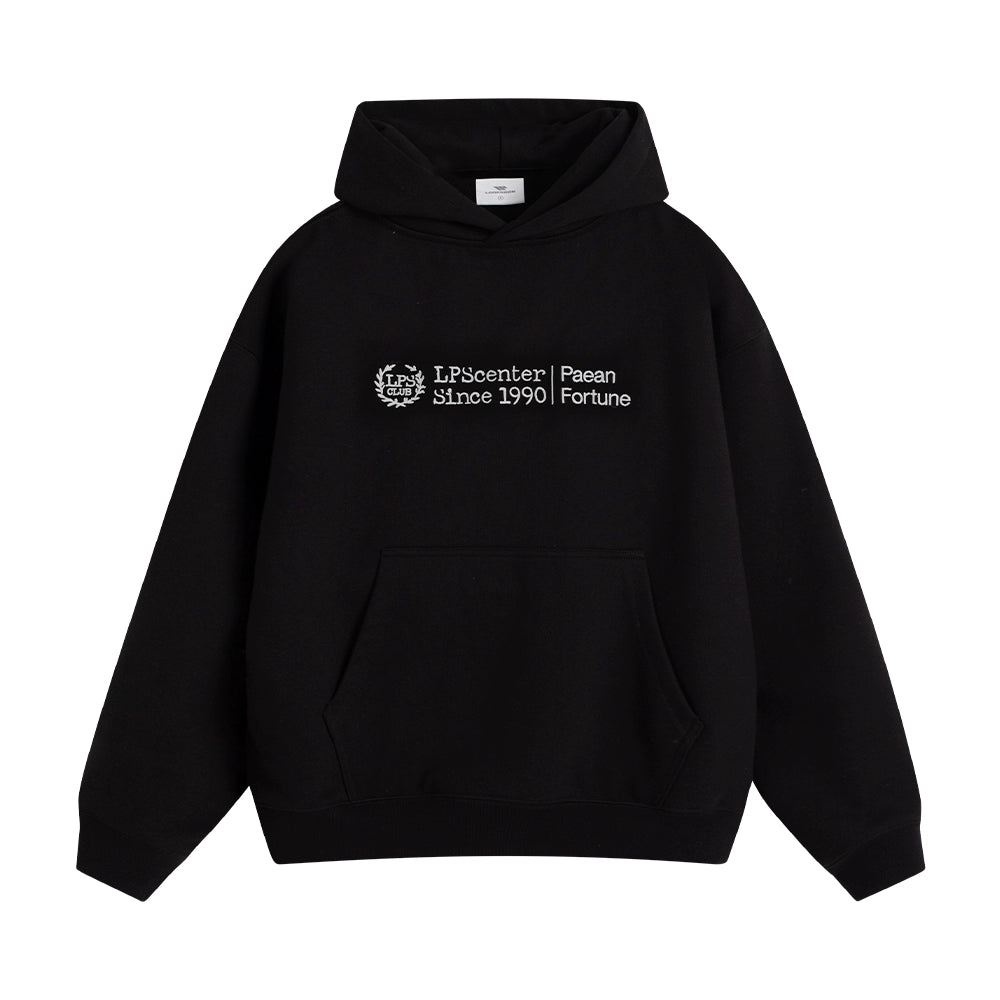 Loopsoon Vintage Alphabet Embroidered Hooded Sweater