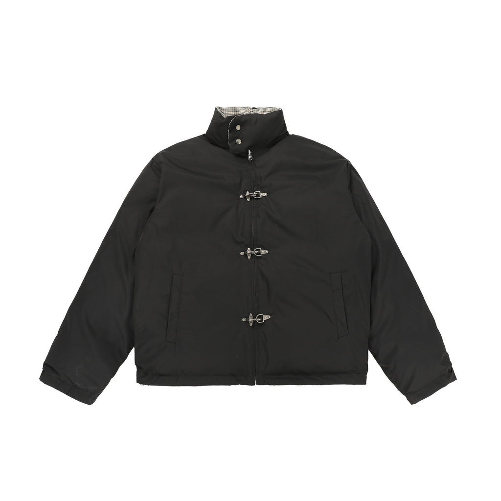 CHANYOOU Retro Double-sided Wear Splicing Thousand Bird Grid Thickened Cotton-padded Coat