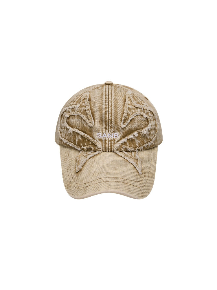 SANB Washed Collage Heavy Industry Waste Soil Denim Cap