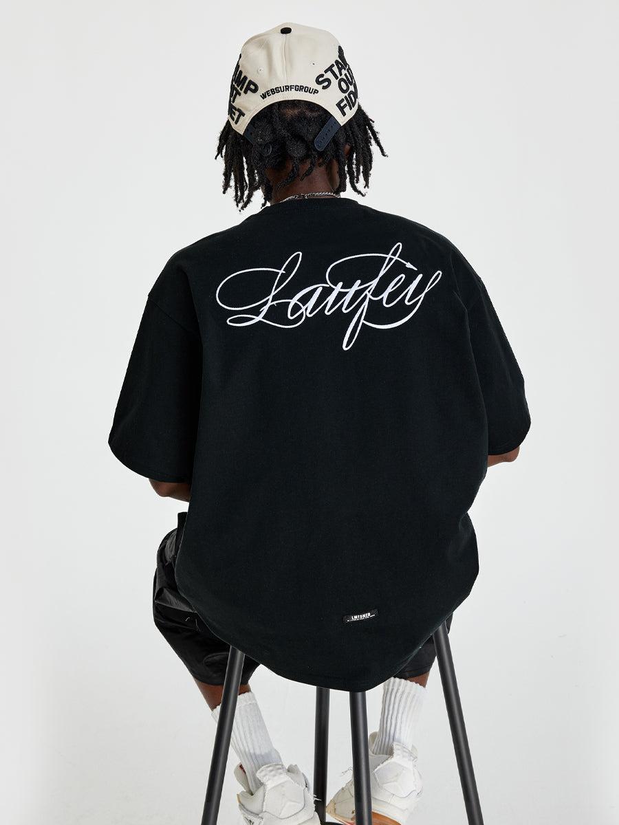 NMK Heavy Industry Embroidery Letter Loose Heavy Tee