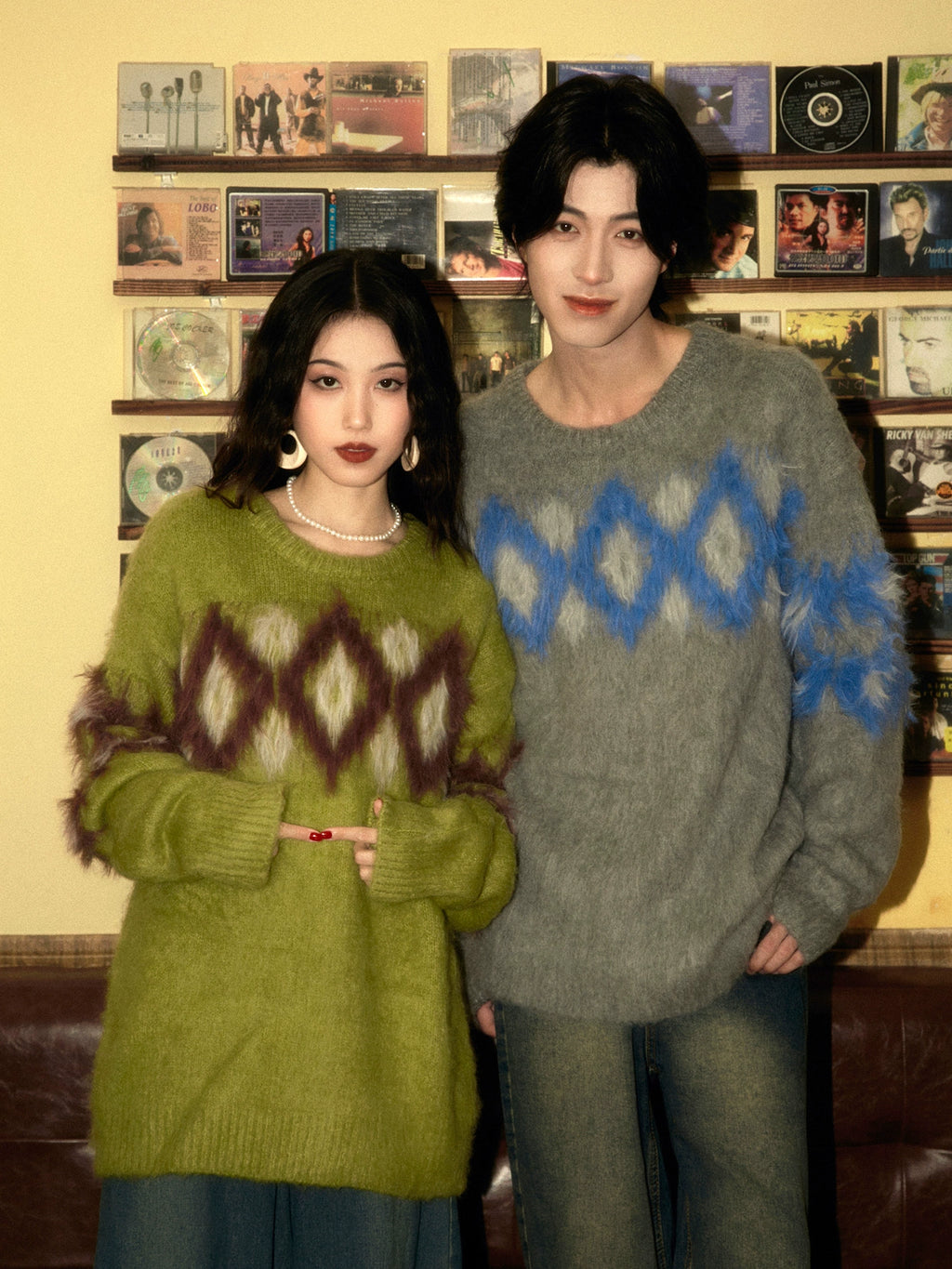 ALOHA Vintage Lazy Rhombus Sweater