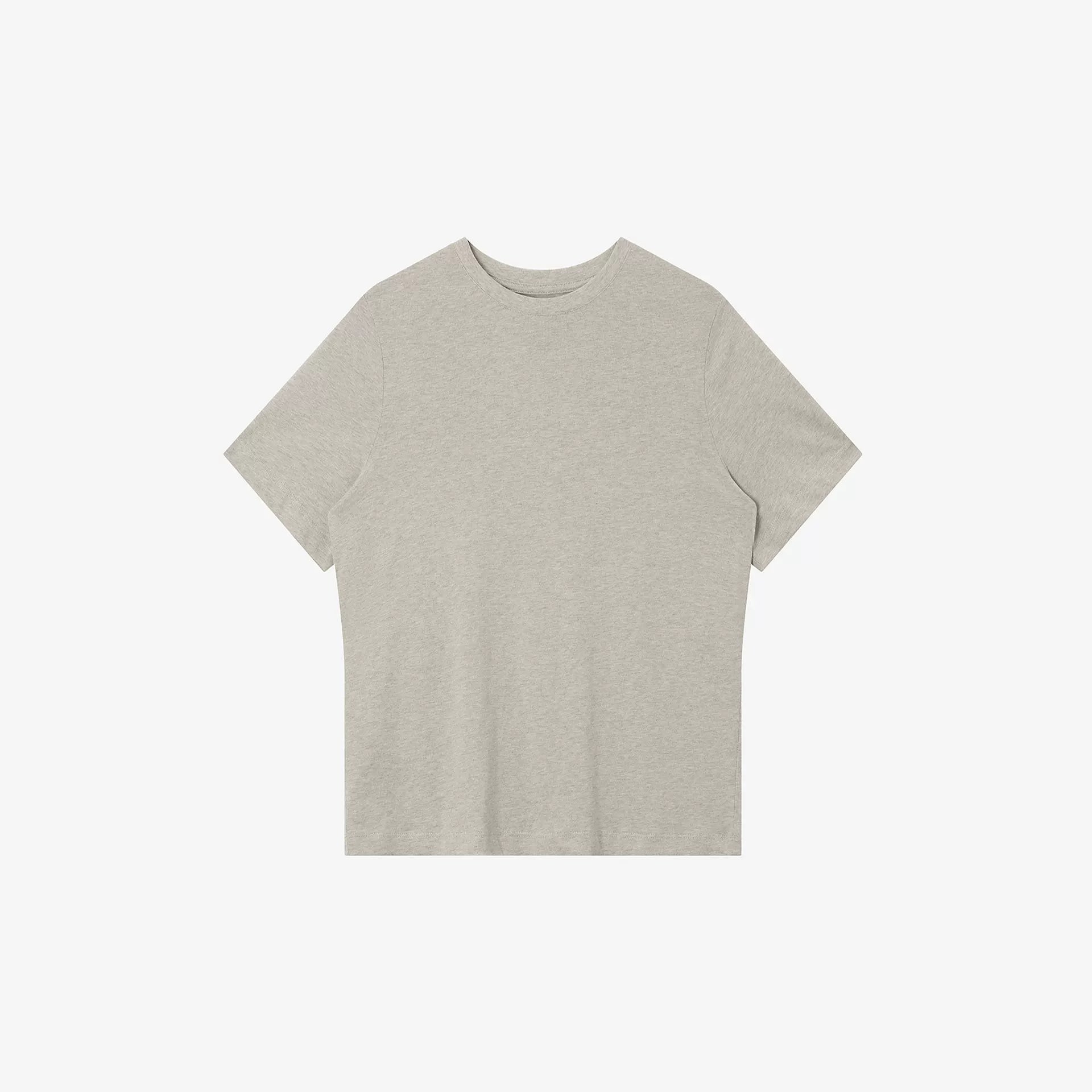 NO LOGO Soft Waxy Skin-friendly Breathable Front Shoulder Tee