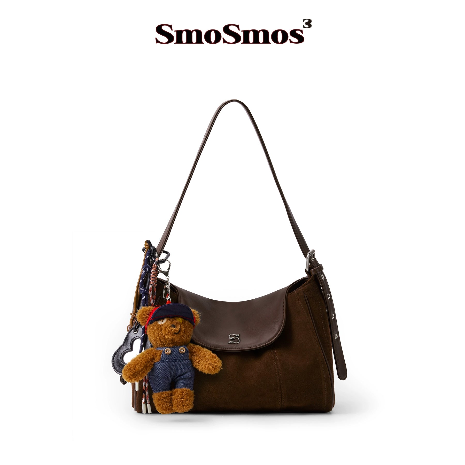 SmoSmos Suede Leather Crossbody Underarm Bag