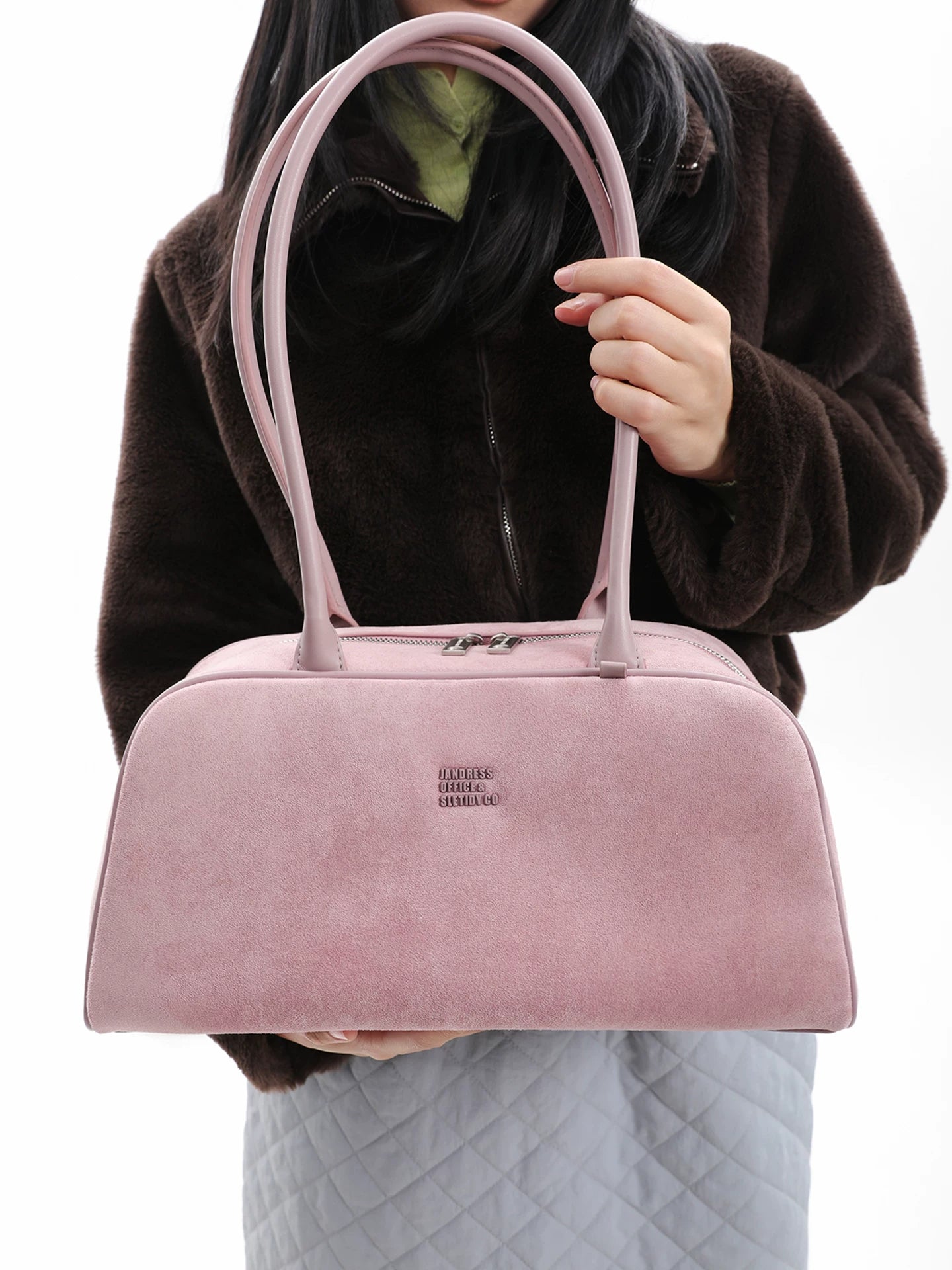 JANDRESS Simple Shoulder Suede Handbag