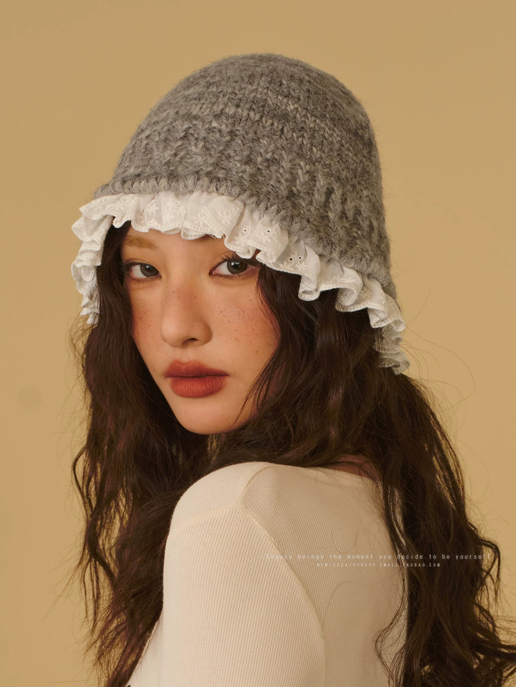 YORSOY Retro Lazy Wind Knitted Warm Wool Hat