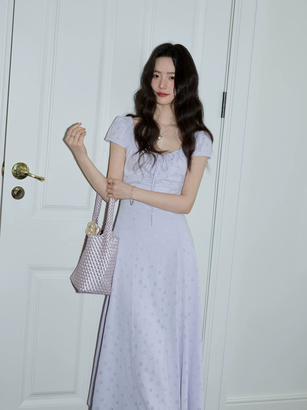 XUJING Floral Waist and Thin Dress