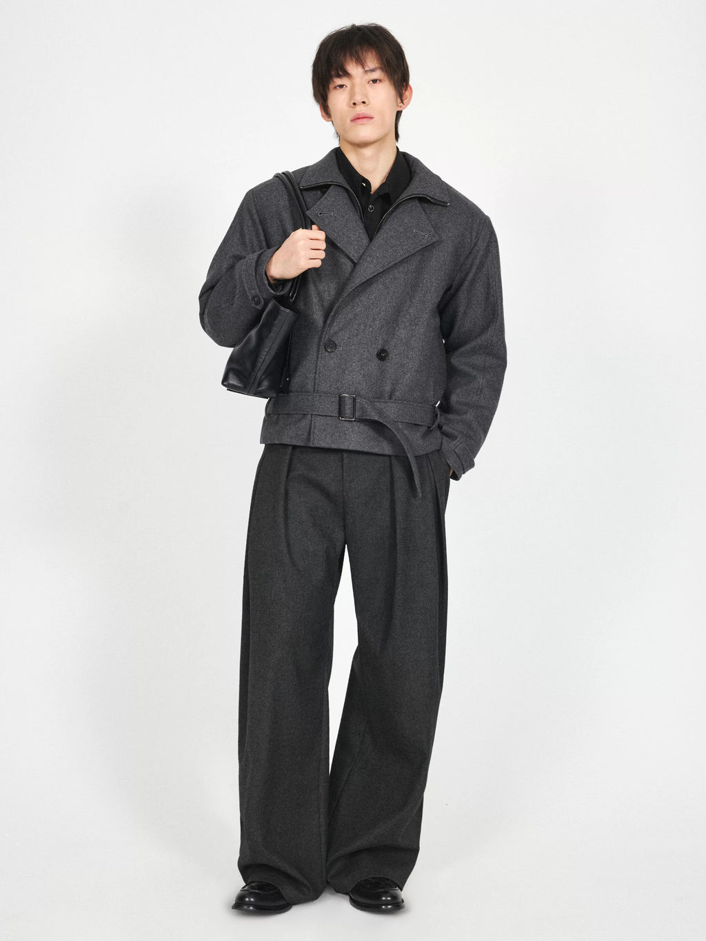Stay The Night Fake Two Double-breasted Strap-on Jacket