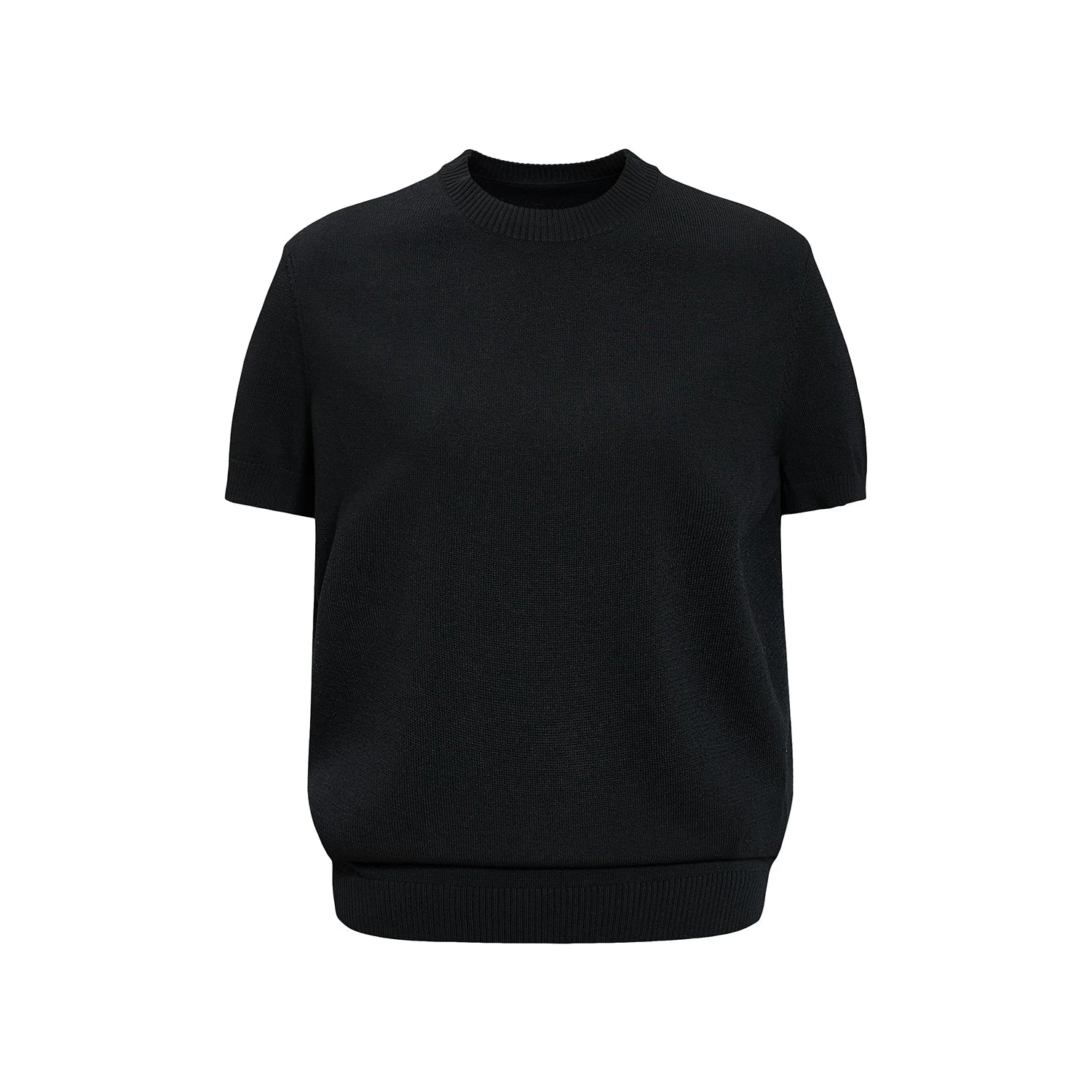 Sameuoo Crew Neck Shoulder Knit Tee