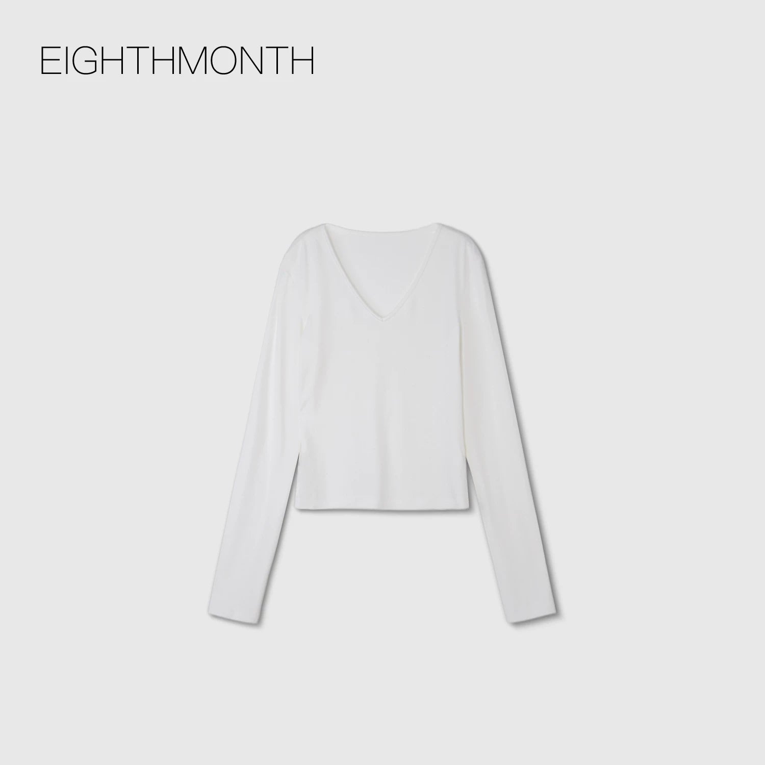 EIGHTHMONTH V-neck Simple and Versatile Long Sleeves
