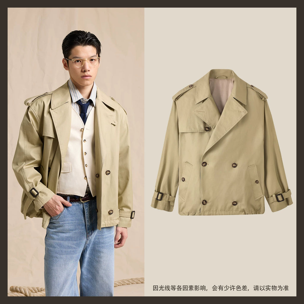 CULTUM Double-breasted Lapel Short Jacket