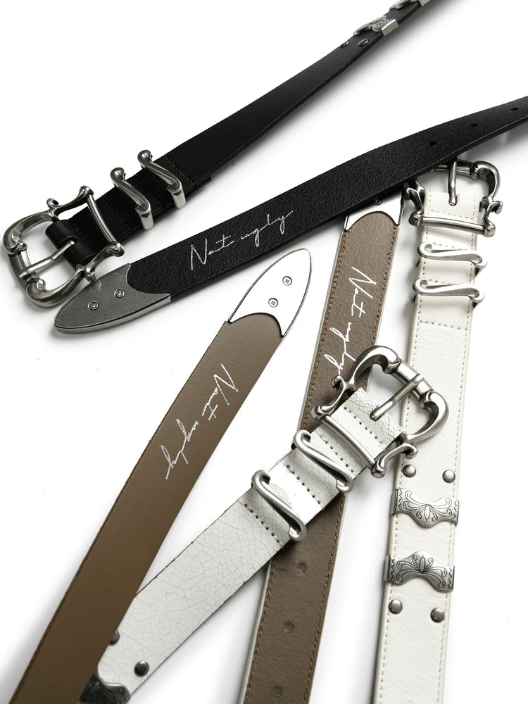 NOT UGLY Engraved Bronzing Matte Belt