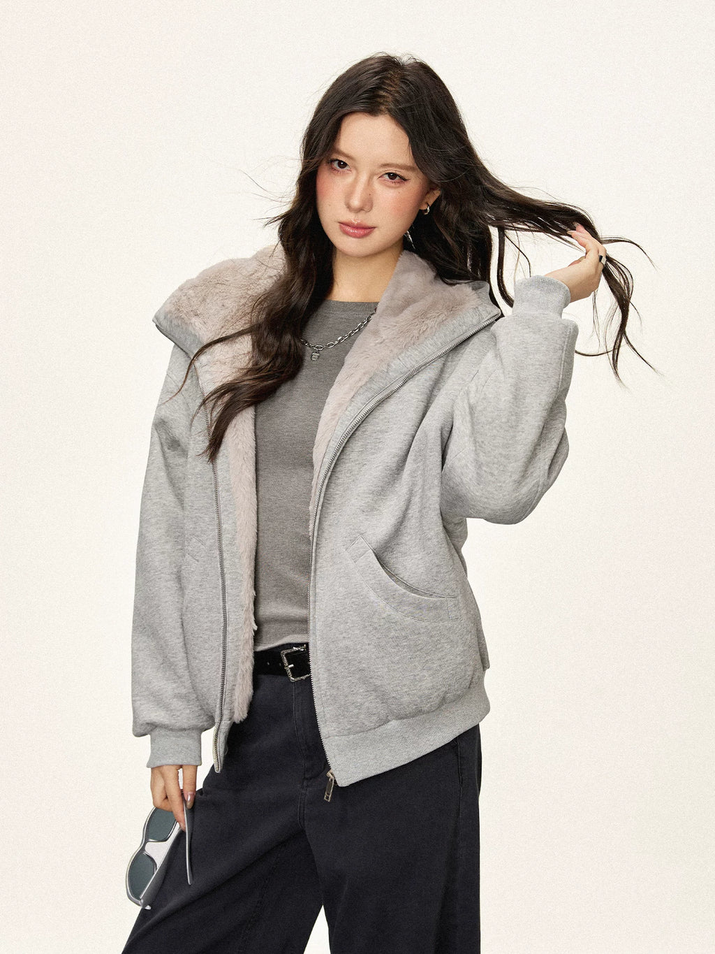 Cherry Melody Retro Premium Sense Loose Versatile Velvet Jacket