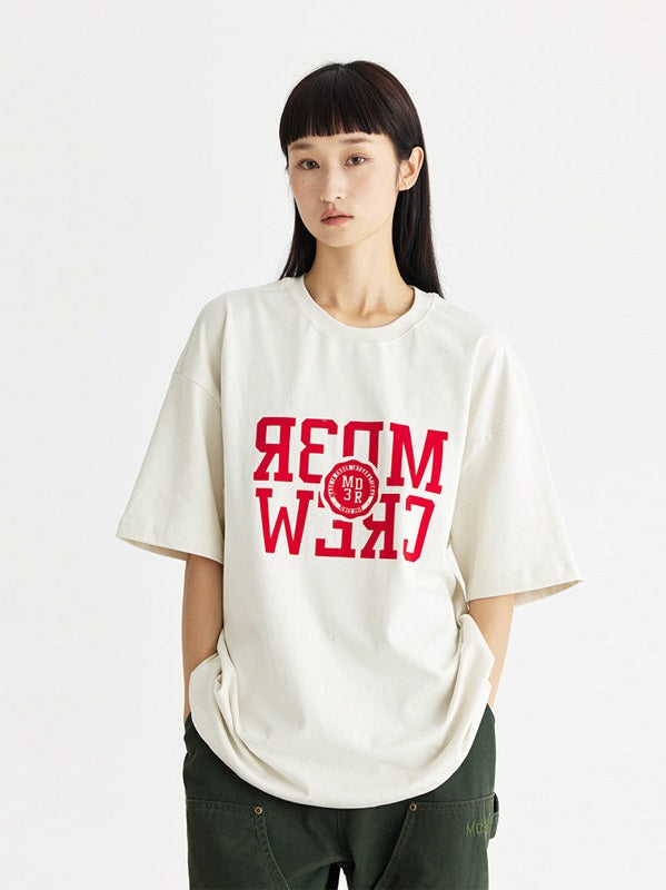 UNF mirror flip flocking pure cotton Tee