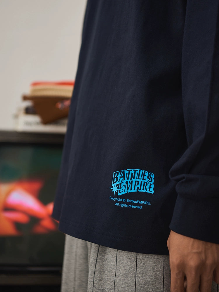 Battles Loose Casual Crew Neck Bottom Shirt