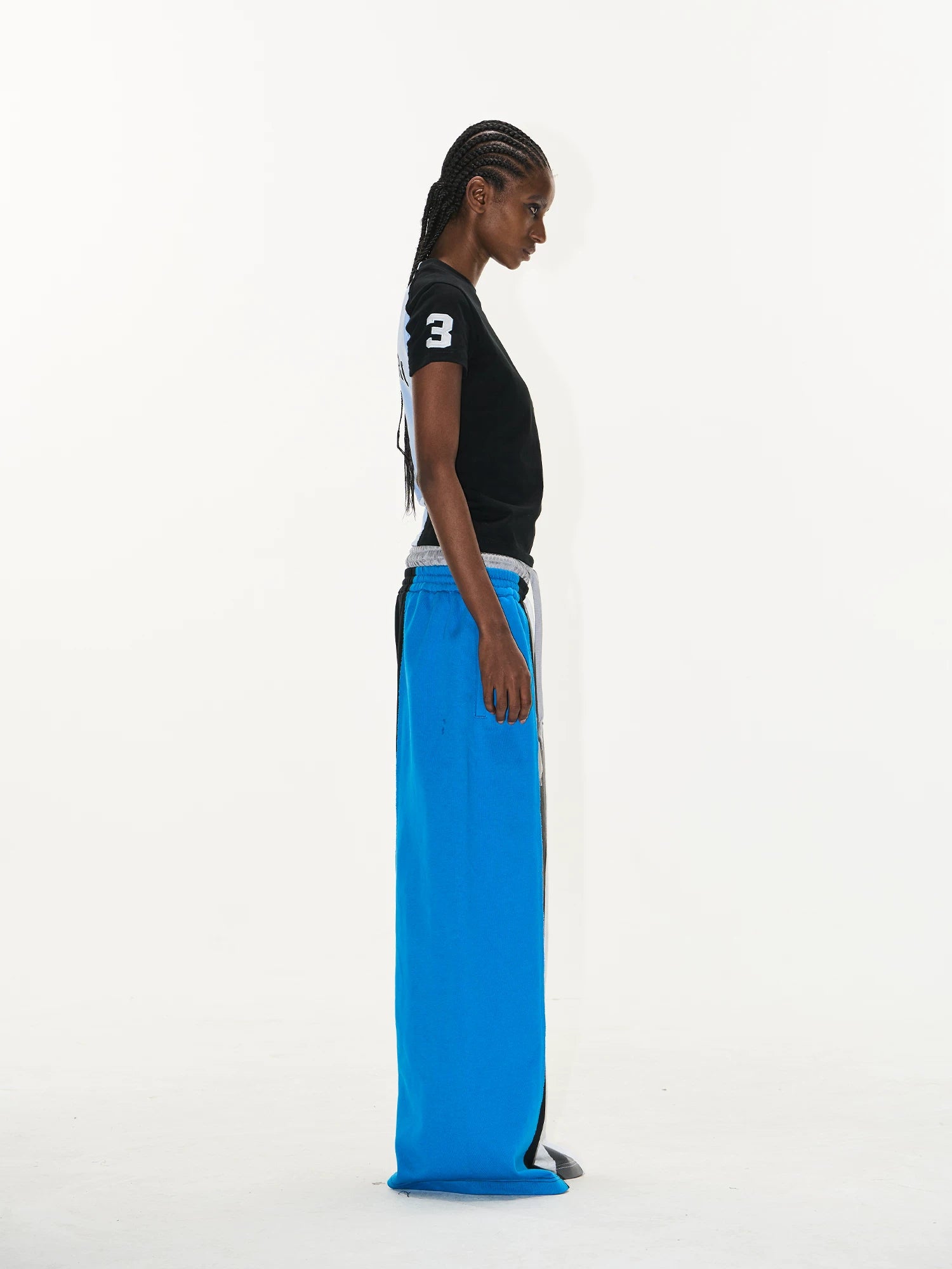 BLINDNOPLAN Rough Contrast Splicing Sports Tee