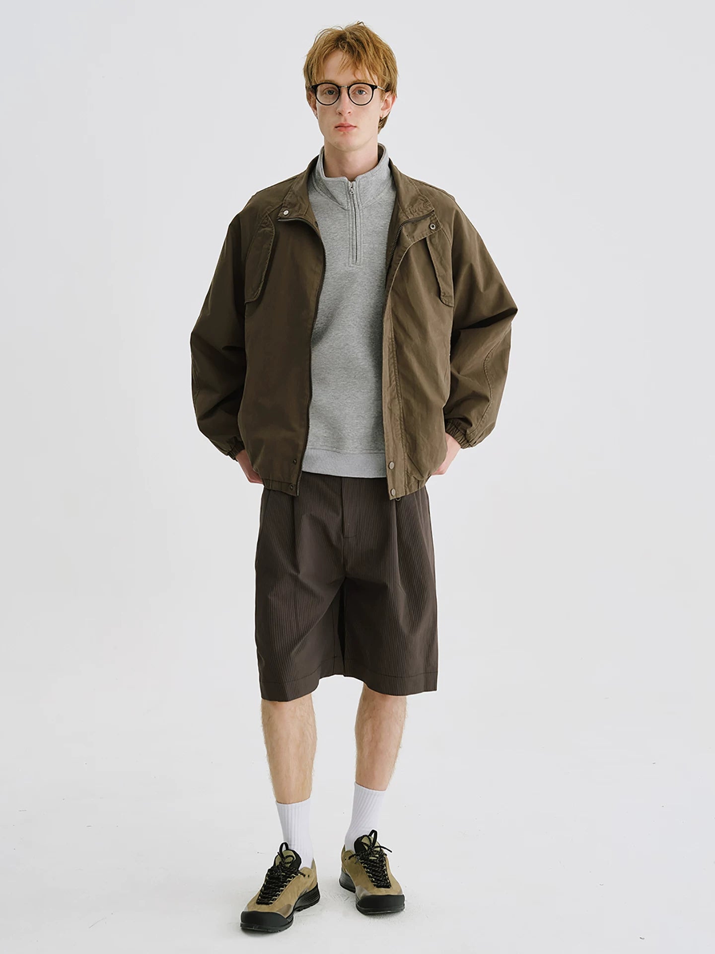 LIVINGTOWN High-waisted Vertical Striped Shorts