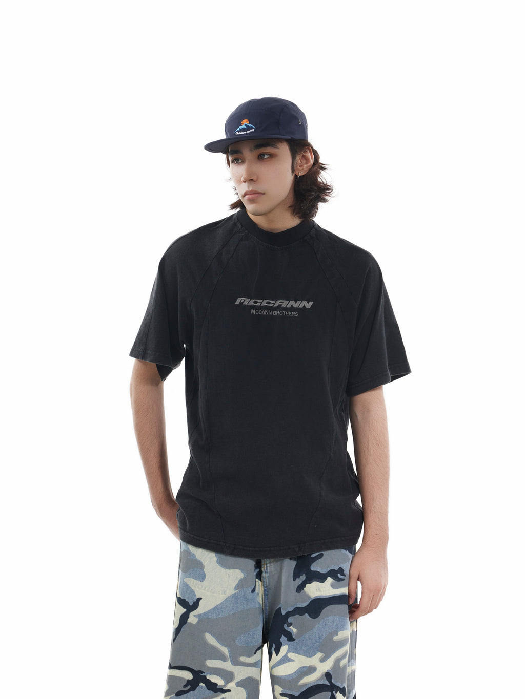BTSG old deconstruction tailoring shoulder ramp Tee