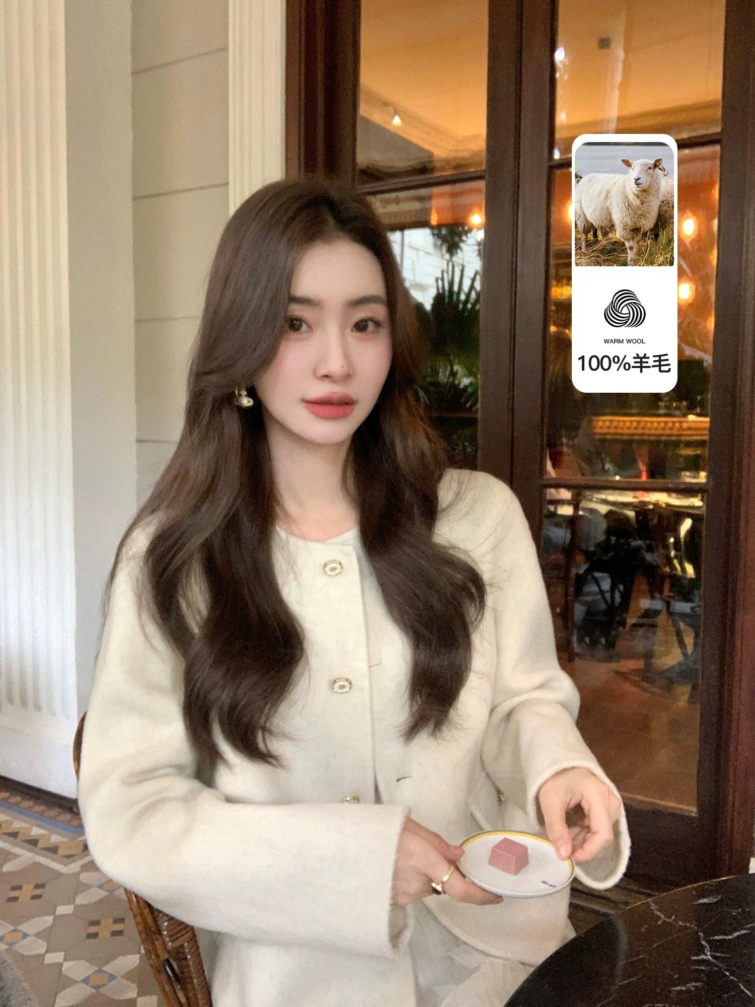 Pusumede Double-sided Short Woolen Coat