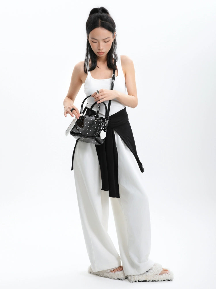 JANDRESS Love Polka Dot Contrasting Color Portable Messenger Small Square Bag