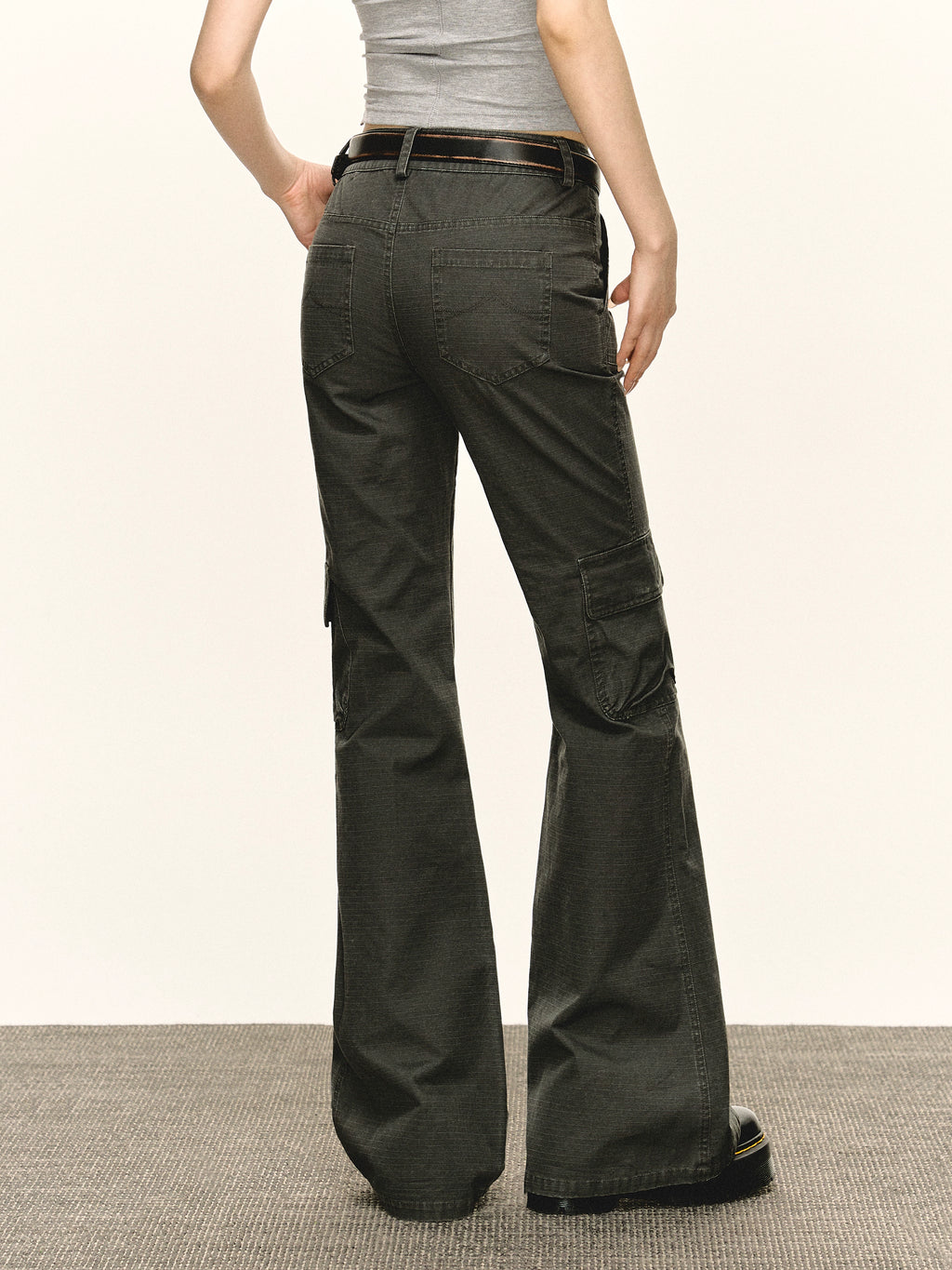 Ariseism Vintage Low Waist Slim Wide Leg Pants