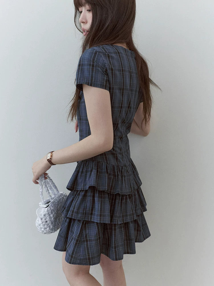 VOOE Bow Plaid Dress