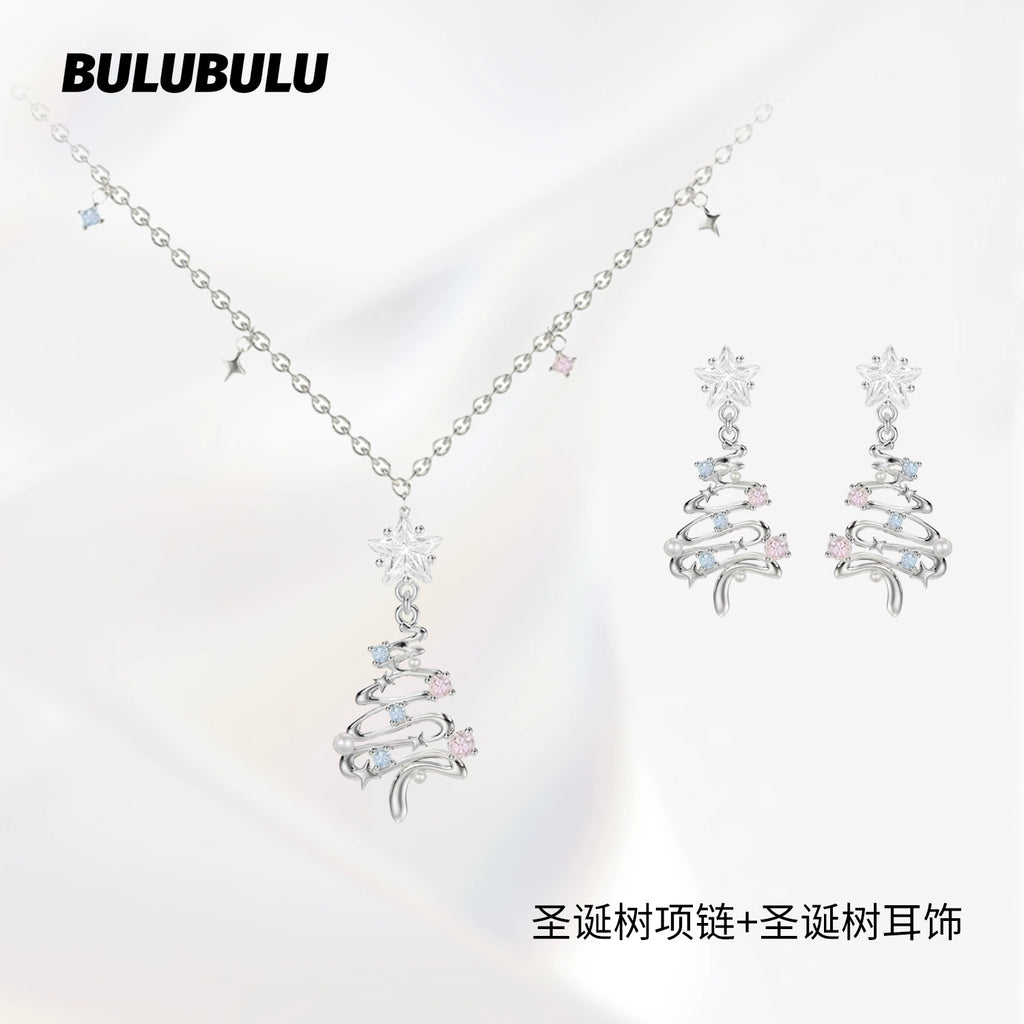 BULUBULU Colorful Dream Christmas Tree Necklace