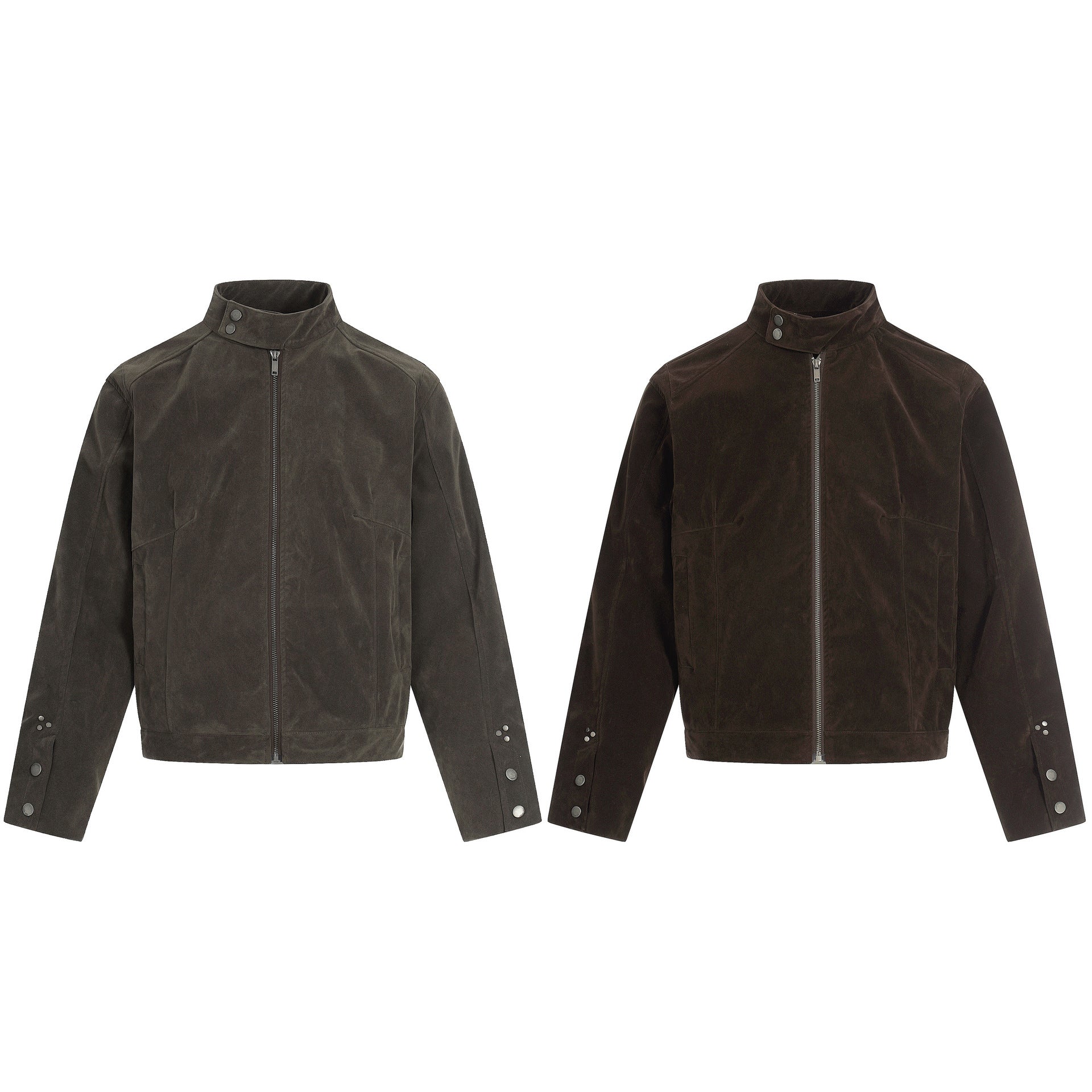 11KN Retro Fleece Simple Stand-up Collar Jacket