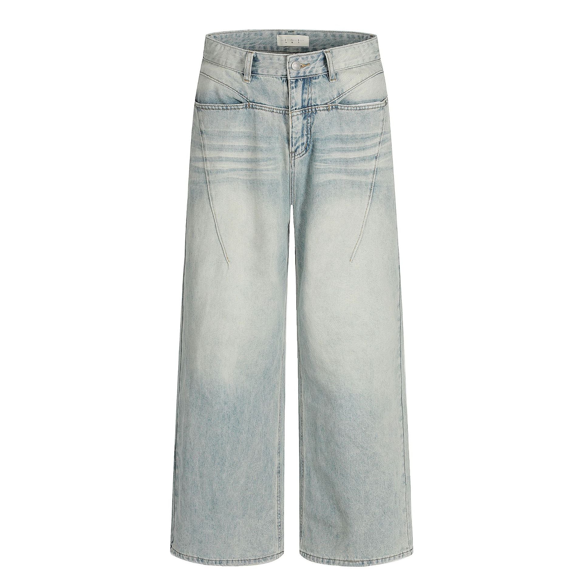 11KN Retro Cat Beard Loose Jeans