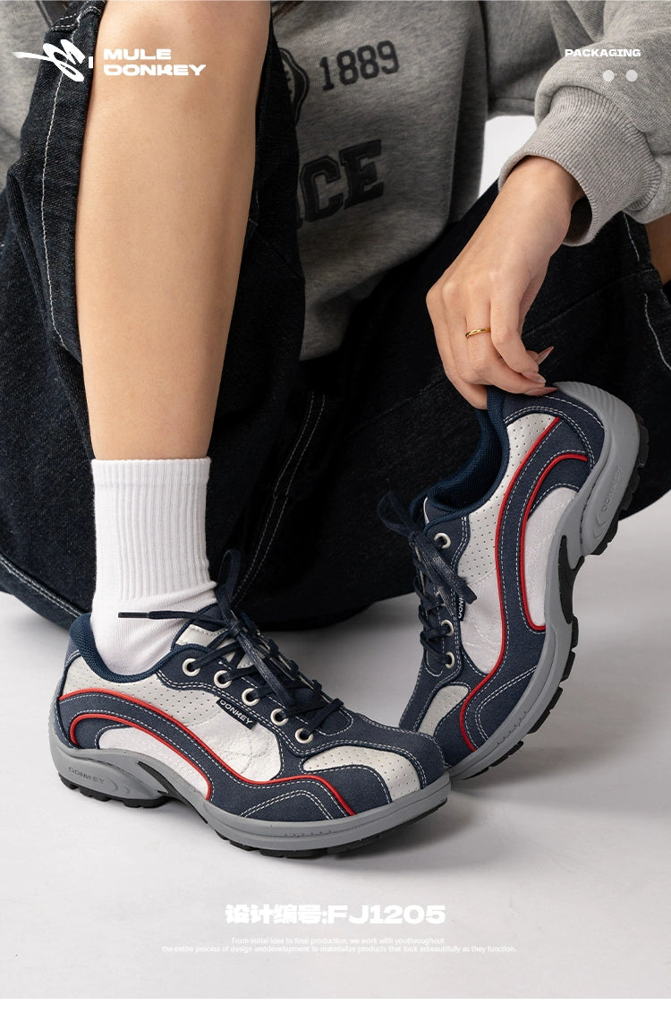 Donkey Heightening Casual Retro Racing Shoes