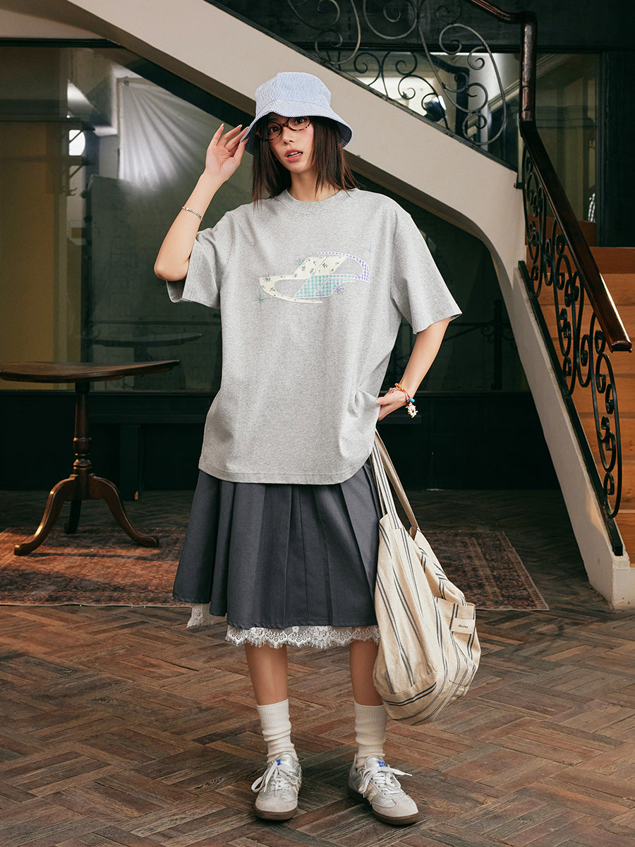 HACR Patchwork Floral Vitality Embroidery Tee