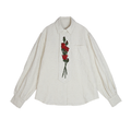YEDM] Rose Embroidered Vintage Shirt