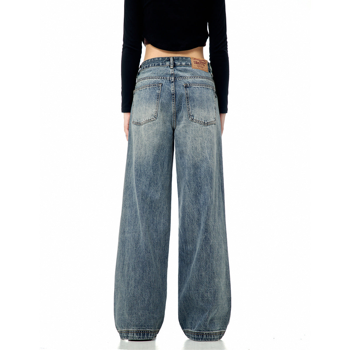 11KN Retro Straight Loose Versatile Jeans