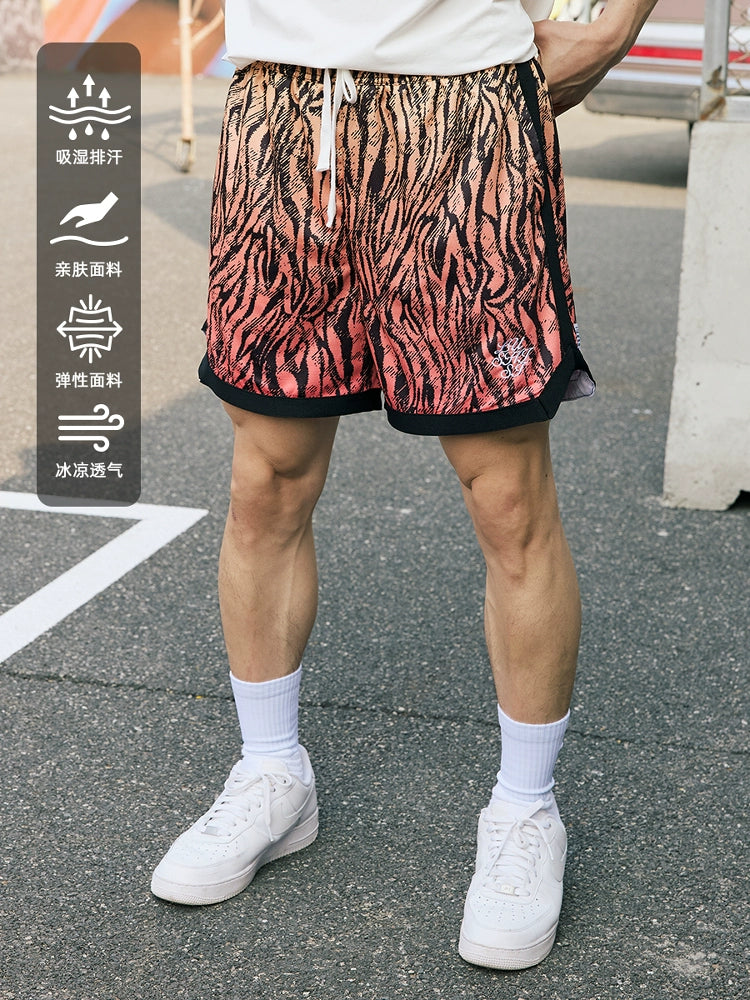 LUSHISI Zebra-pattern Quick-drying Five-point Shorts