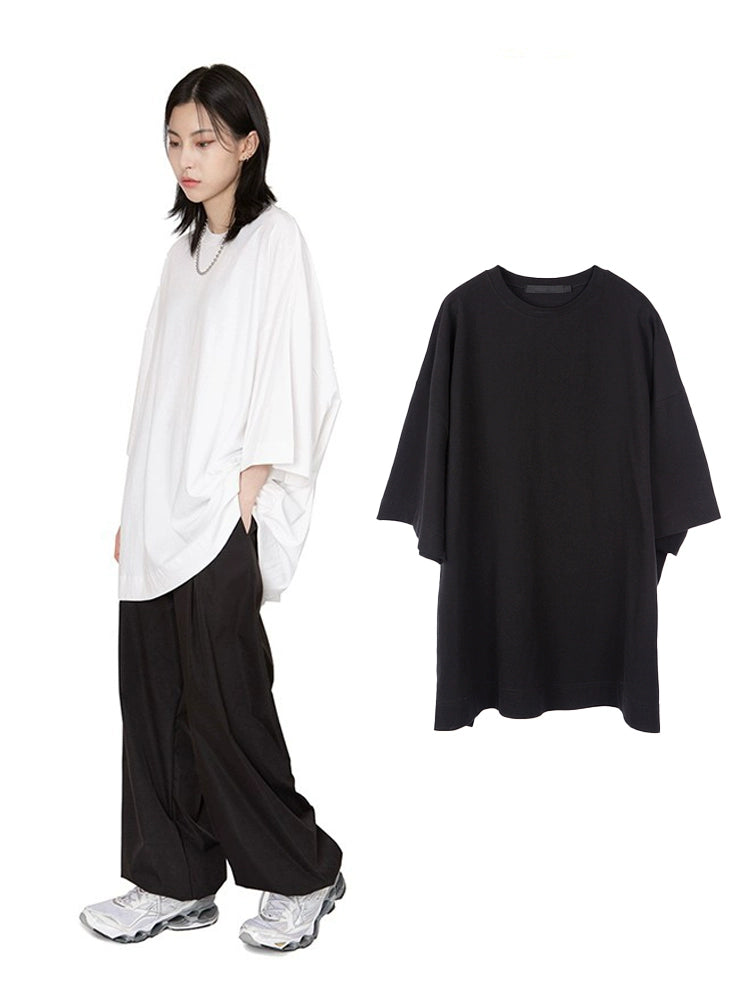 RHOMEHOUSE Oversize Five-quarter Sleeve Round Neck Tee