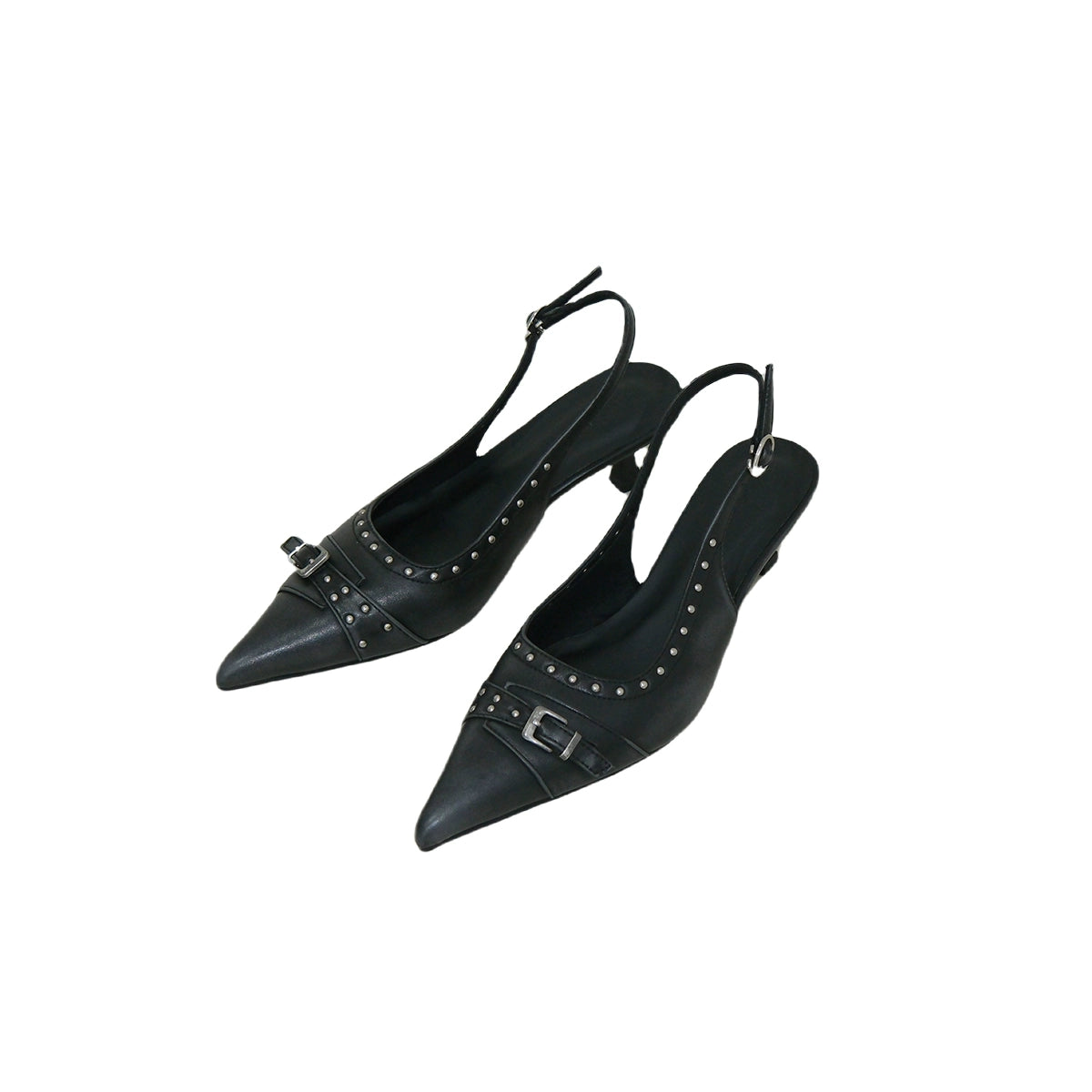 Mooreyu Belt Buckle Bag Head Cool Slippers High Heel