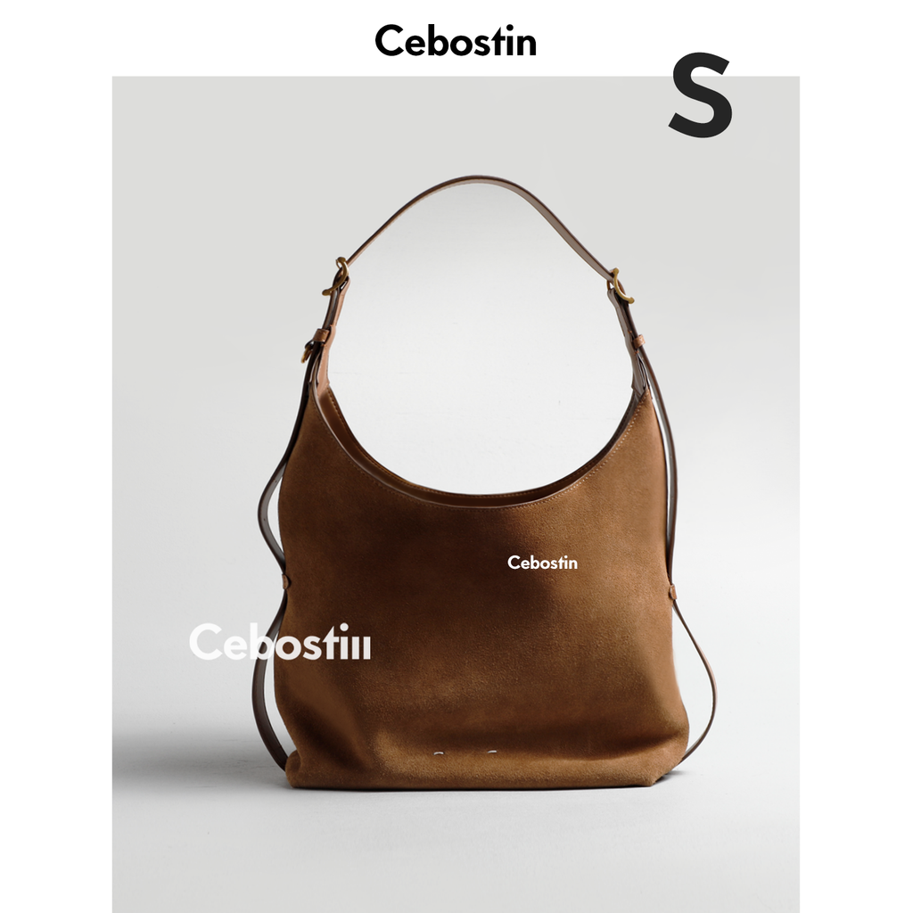 Cebostin Niche Light Luxury Matte Cowhide Large Capacity Messenger Bag