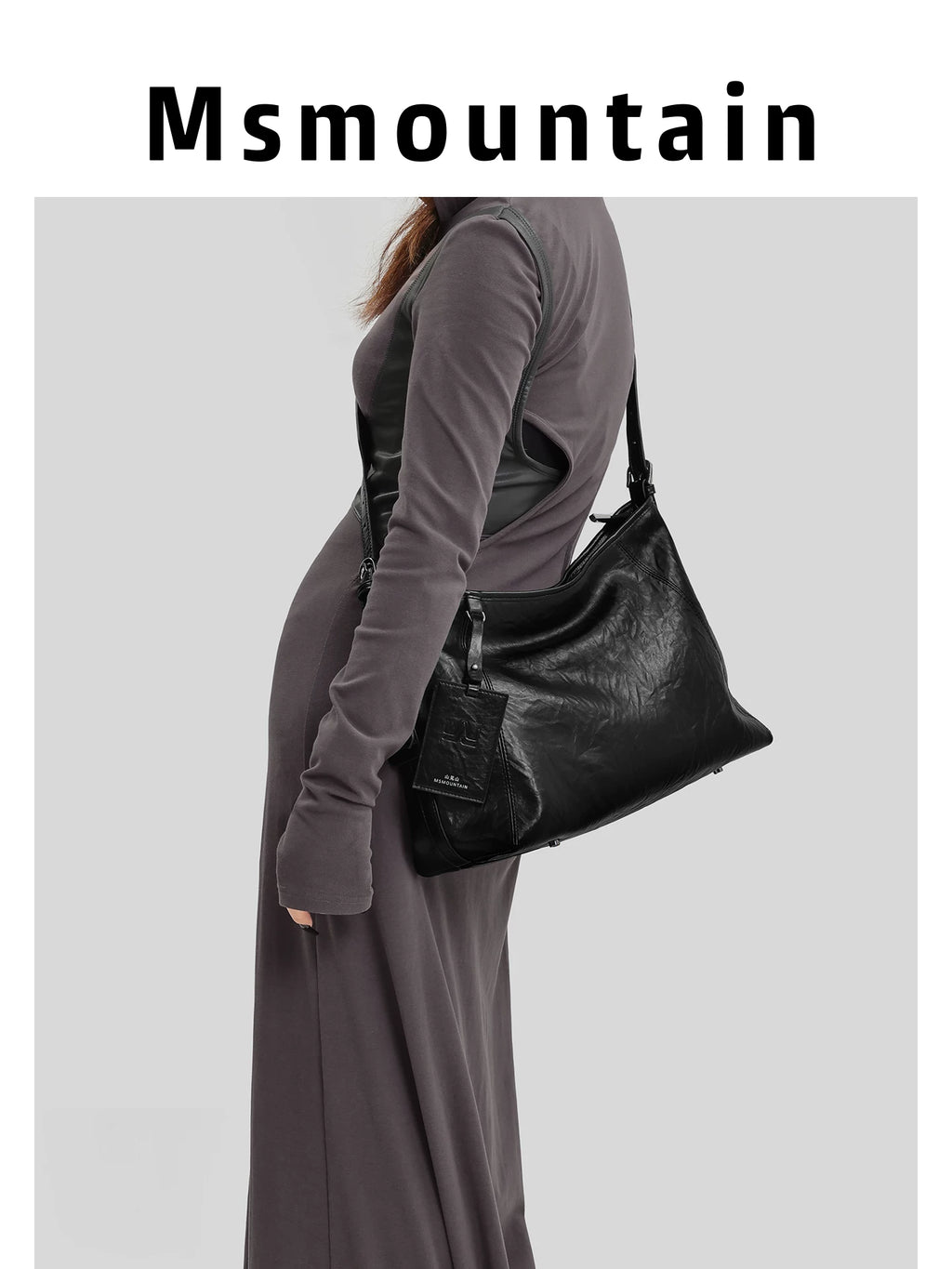 Msmountain Leather Large Capacity Messenger Bag