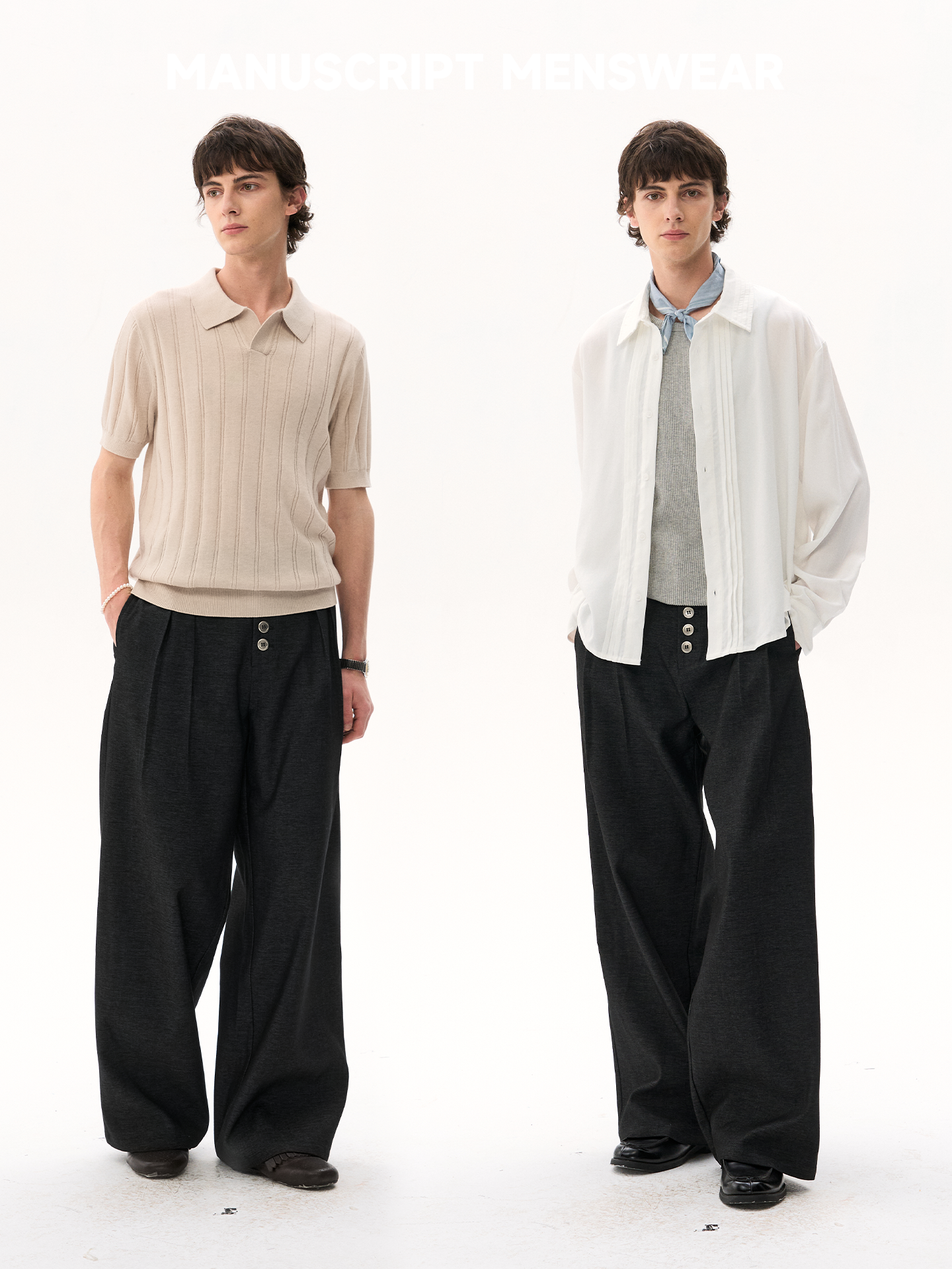 MANUSCRIPT Drape Cool Loose Trousers