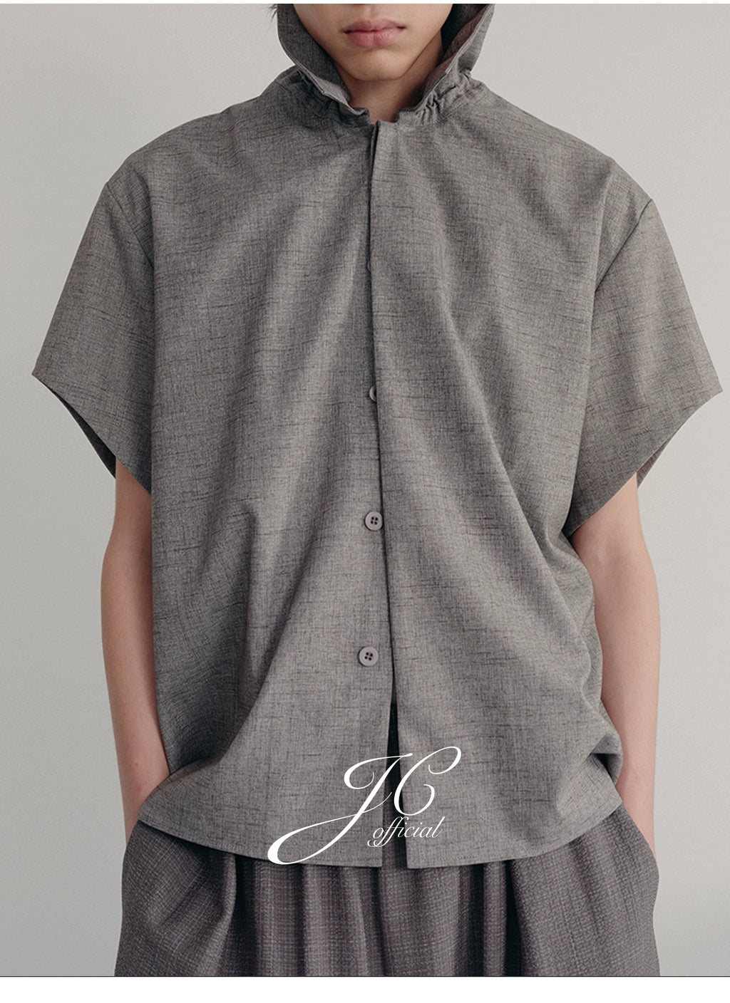 JCAESAR Bud Collar Casual Versatile Shirt