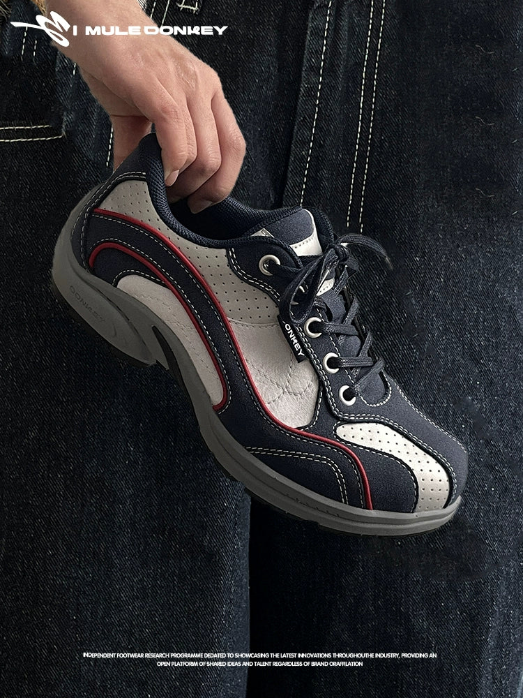 Donkey Heightening Casual Retro Racing Shoes