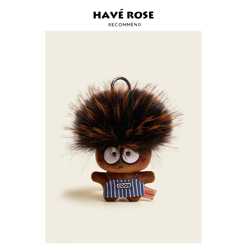 HAVEROSE Exploding Head Doll Pendant Plush Doll