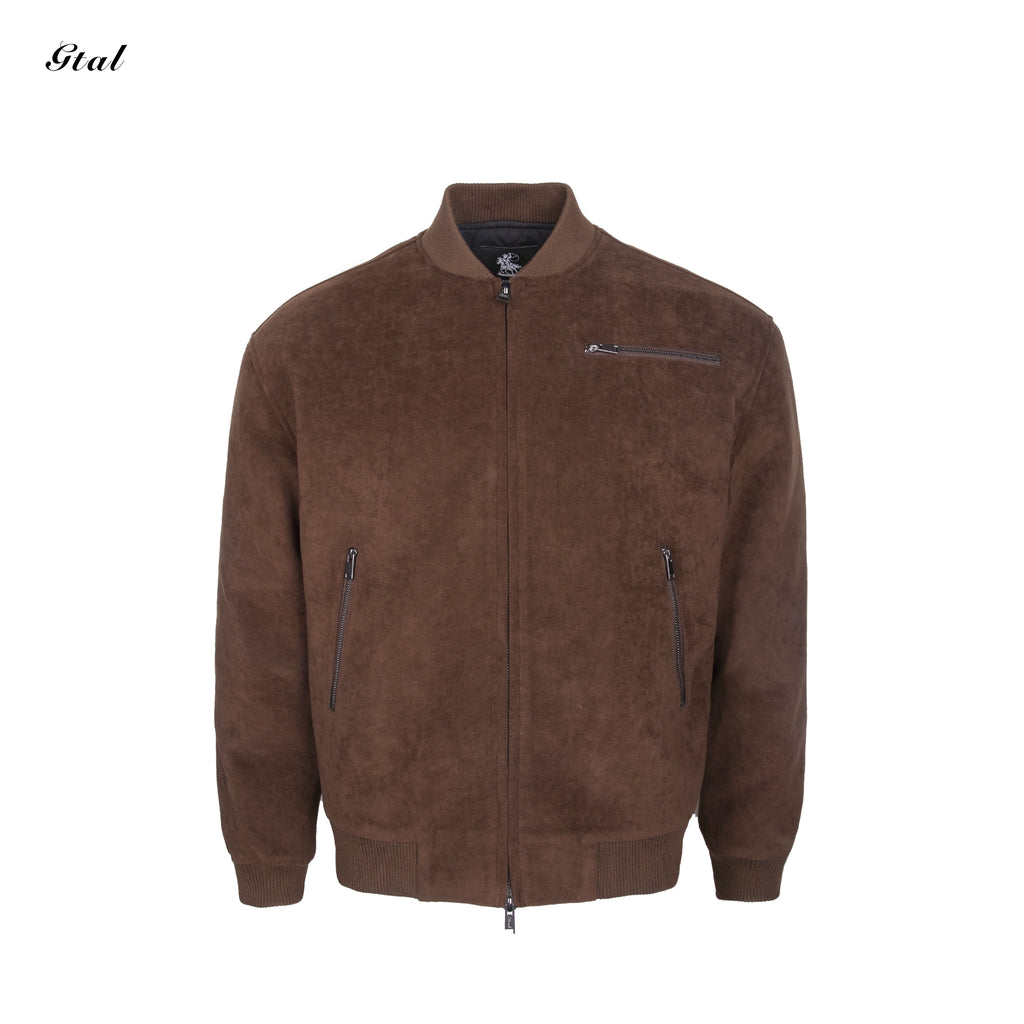 GTAL Casual High-luxury Imitation Suede Baseball Jersey