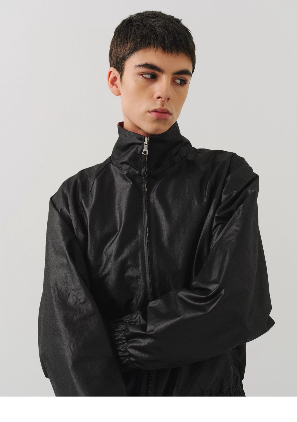 VLABMADE Vintage Stand-up Collar Loose-sleeved Jacket