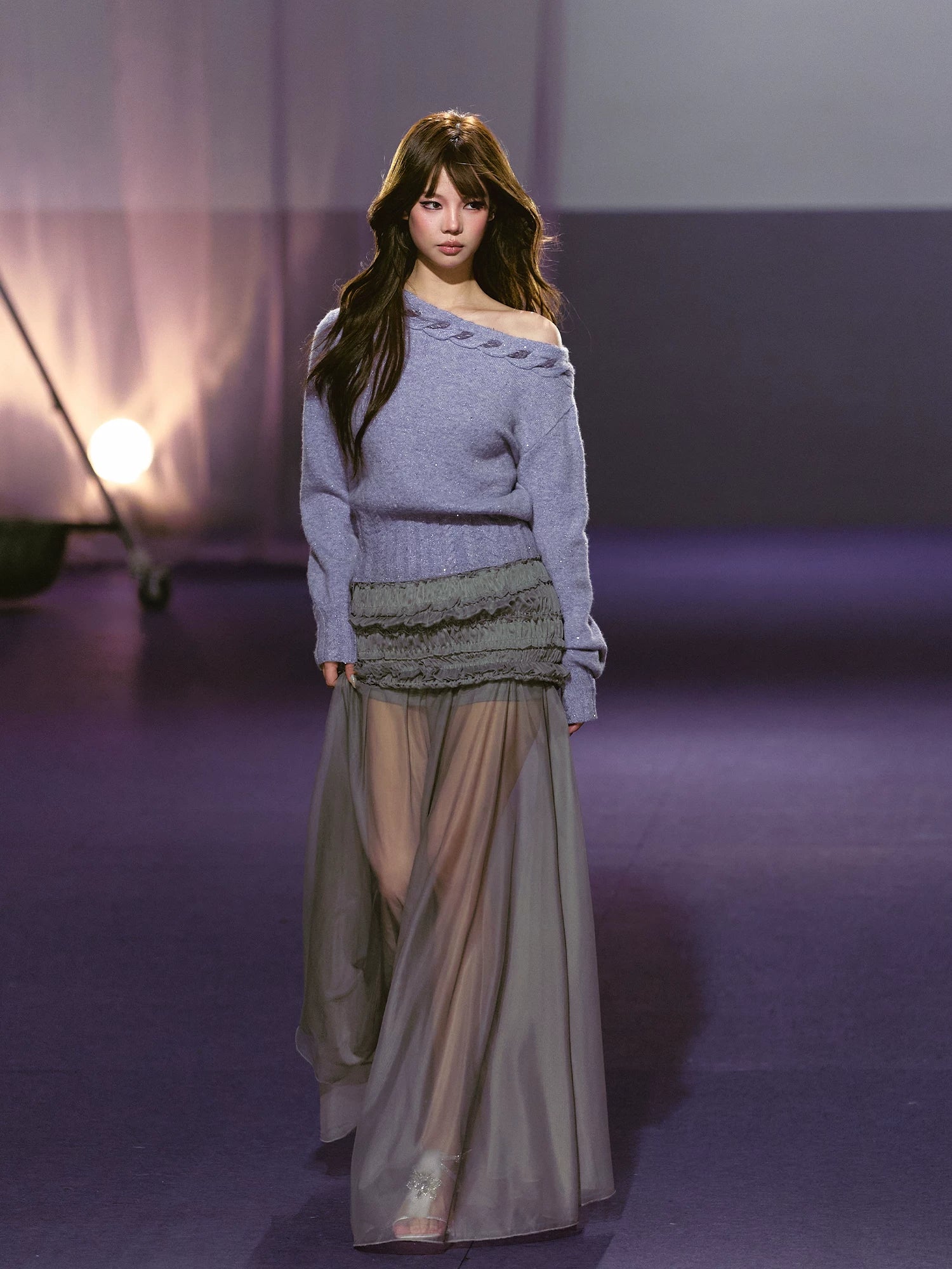 AGAM Lazy Waist and Thin Knitted Sweater