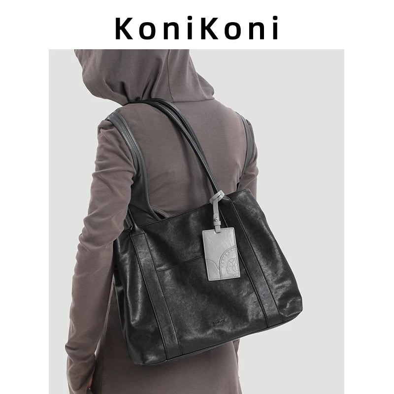 KoniKoni Niche Shoulder Bag Underarm Large Bag
