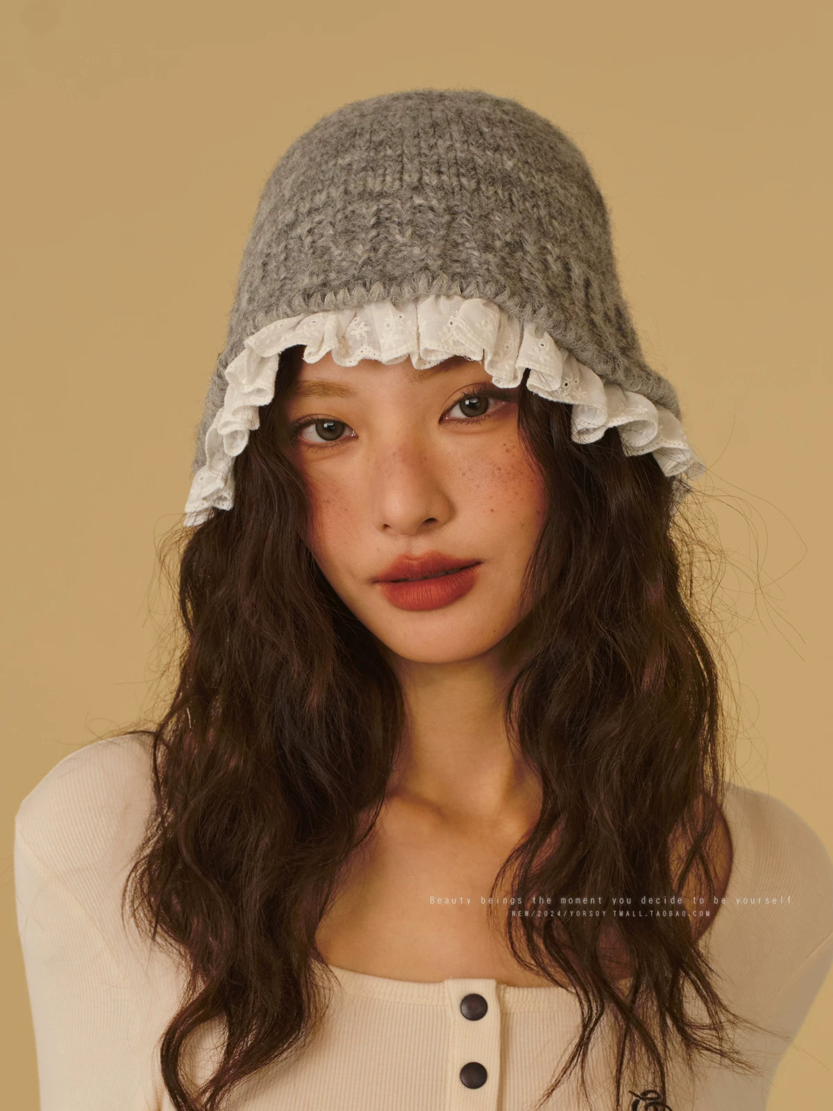 YORSOY Retro Lazy Knitted Warm Wool Hat