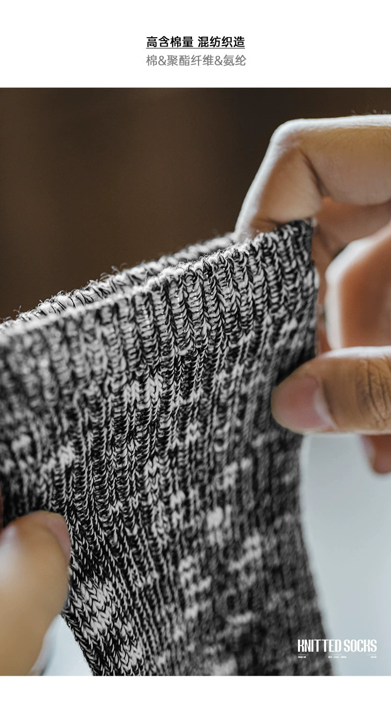 Maden Tooling Retro Snowflake Knitted Cotton Socks