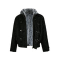 EME Crocodile PU Leather Stand-up Collar Jacket